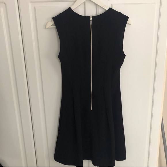 Dynamite Small Fit and Flare Crewneck Sleeveless Classic Black Dress Office Suit - Picture 2 of 13